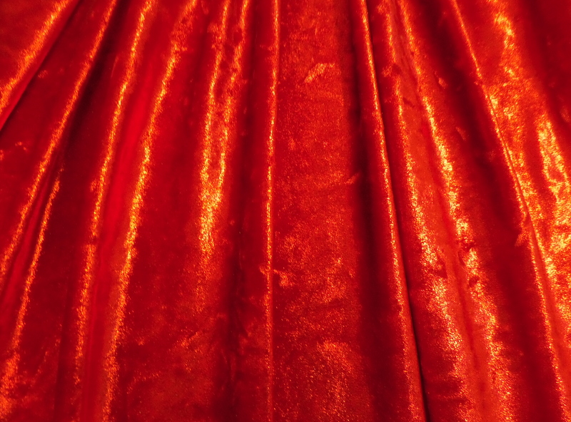 5.Red Crushed Metallic Velvet